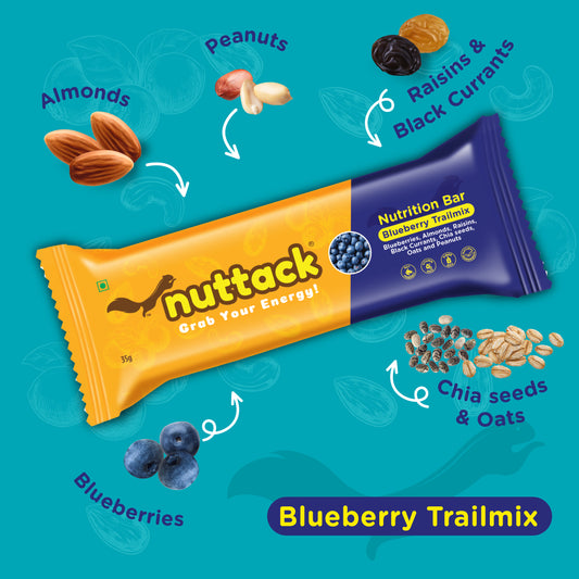 Blueberry Trailmix-Energy Bars (Pack of 4)