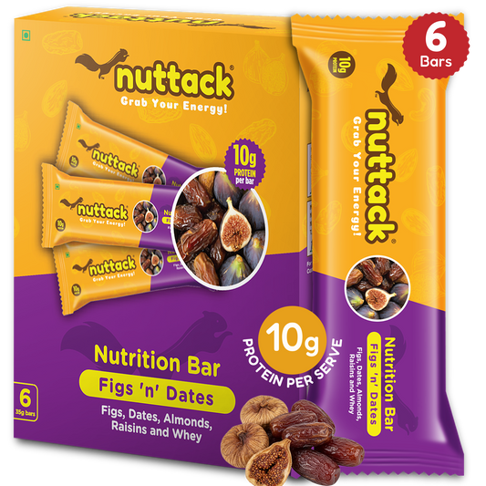 Figs 'n' Dates-Nutrition Bars with 10g Protein (Pack of 6)
