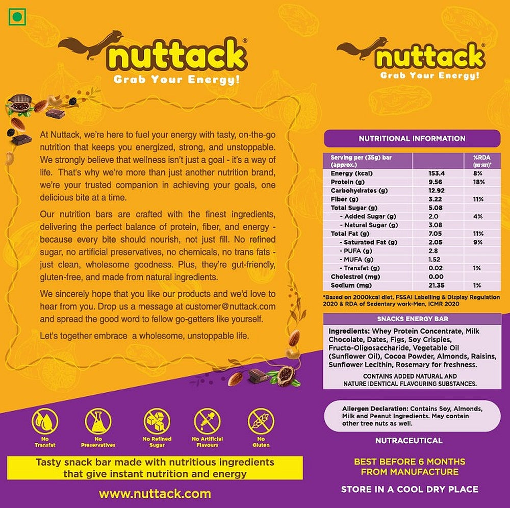 Figs n Dates-Nutrition Bars with 9g Protein (Pack of 4)