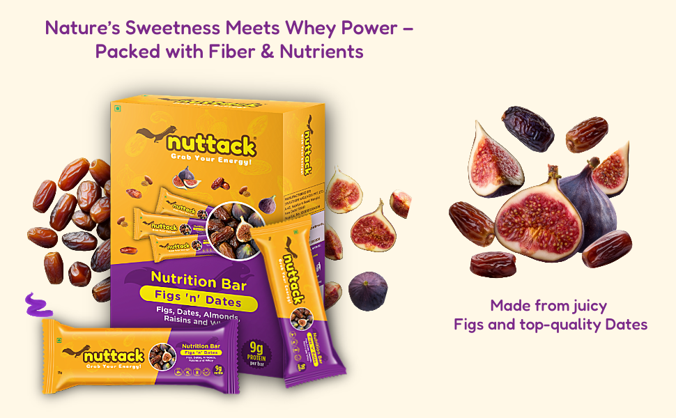 Figs n Dates-Nutrition Bars with 9g Protein (Pack of 4)
