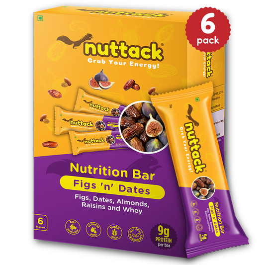 Figs n Dates-Nutrition Bars with 9g Protein (Pack of 6)
