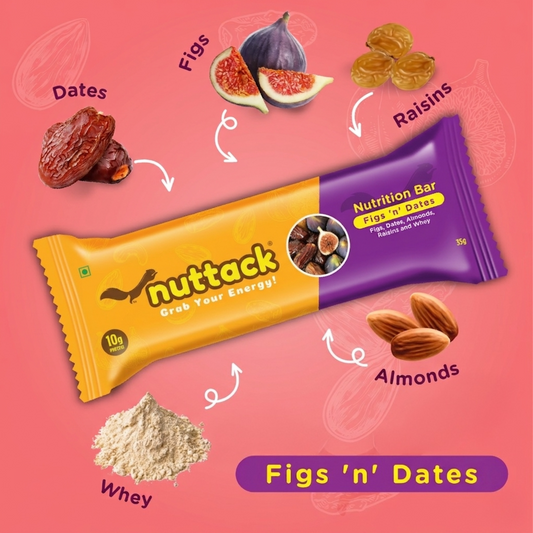 Figs 'n' Dates-Nutrition Bars with 10g Protein (Pack of 6)