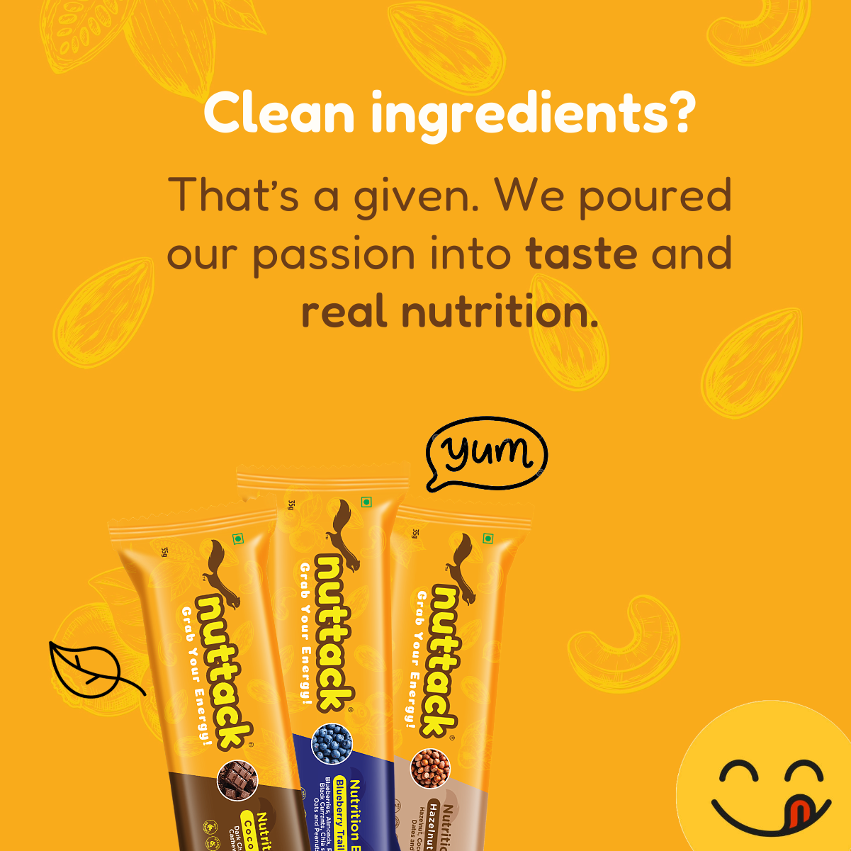 Dark Chocolate with Nuts-Protein Bars with 8g Protein (Pack of 6)