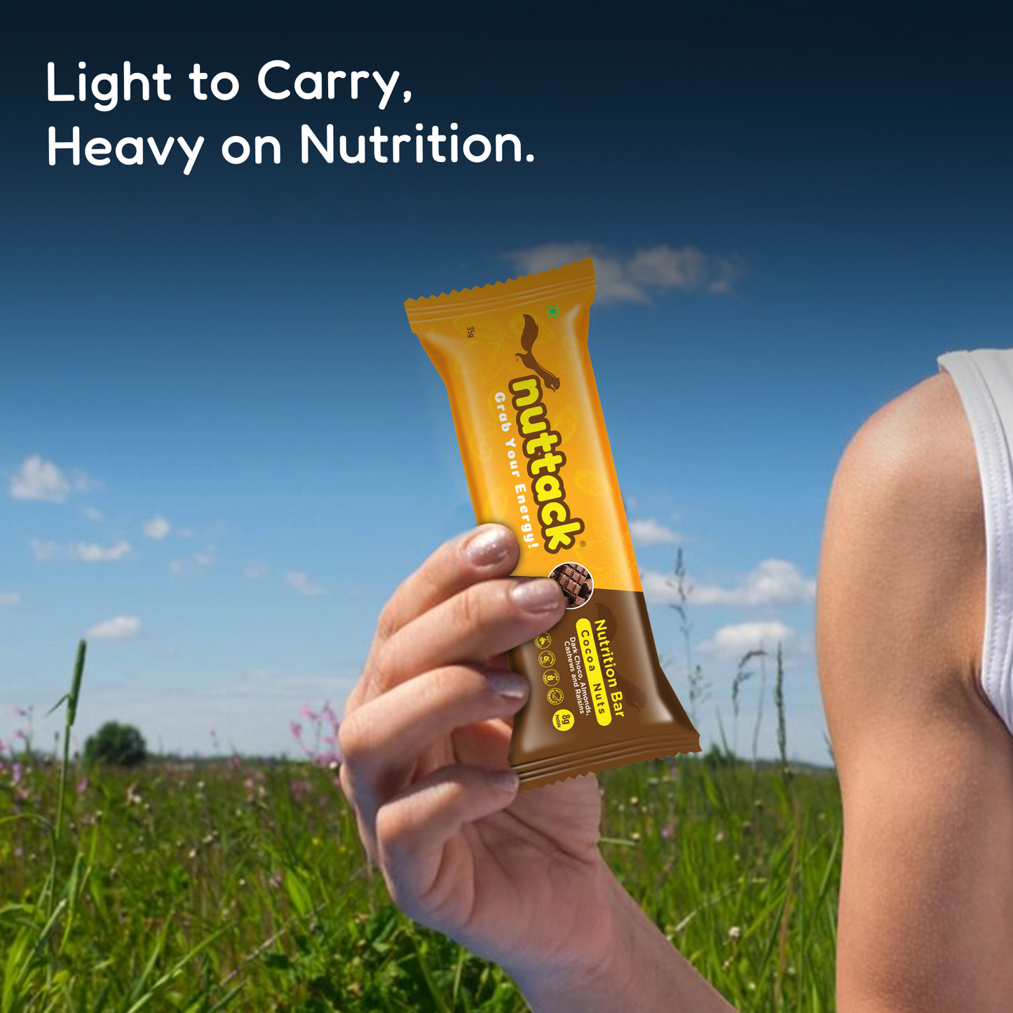 Dark Chocolate with Nuts-Protein Bars with 8g Protein (Pack of 6)