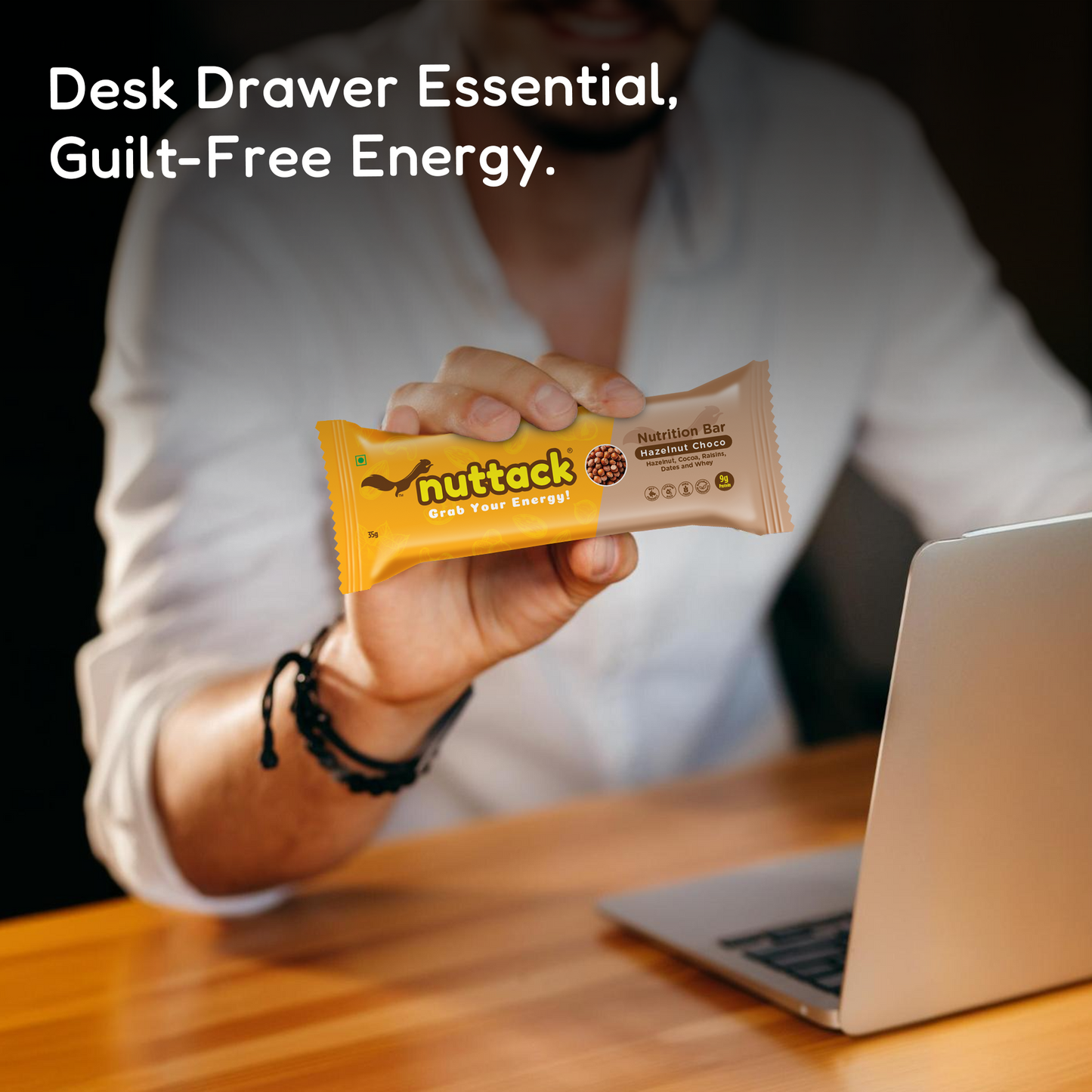 Hazelnut Choco-Protein Bars with 9g Protein (Pack of 6)