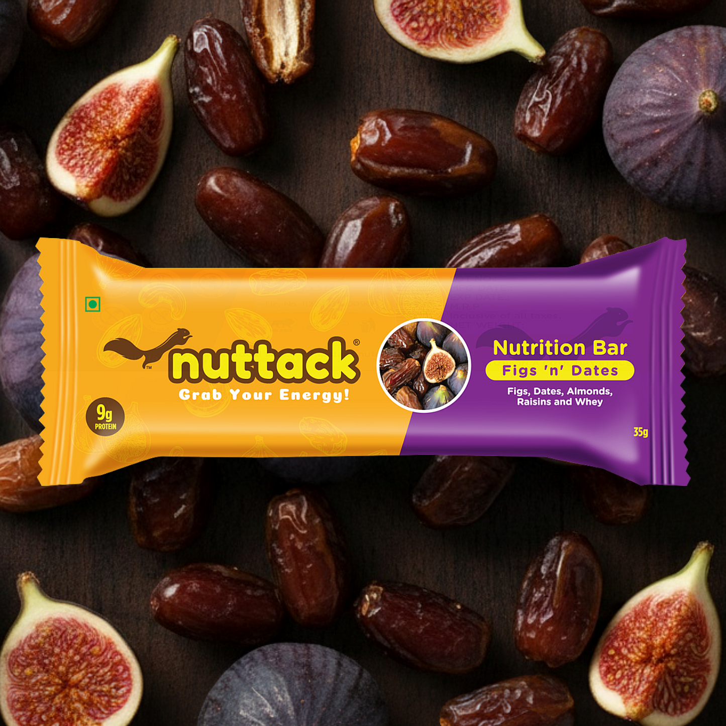 Figs 'n' Dates-Nutrition Bars with 10g Protein (Pack of 6)