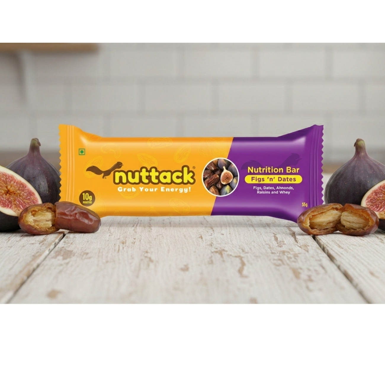 Figs 'n' Dates-Nutrition Bars with 10g Protein (Pack of 6)
